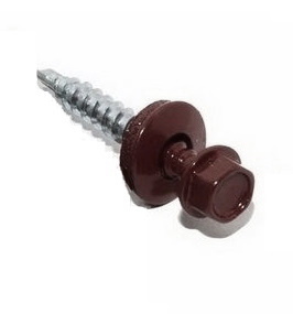 Саморез кровельный 4.8x29 RAL 8017 по дереву (200шт) арт.1220552